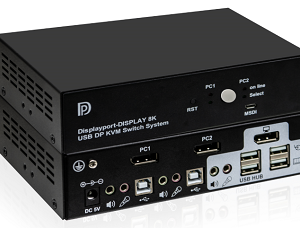 BE-201P 2-port single DP KVM switch